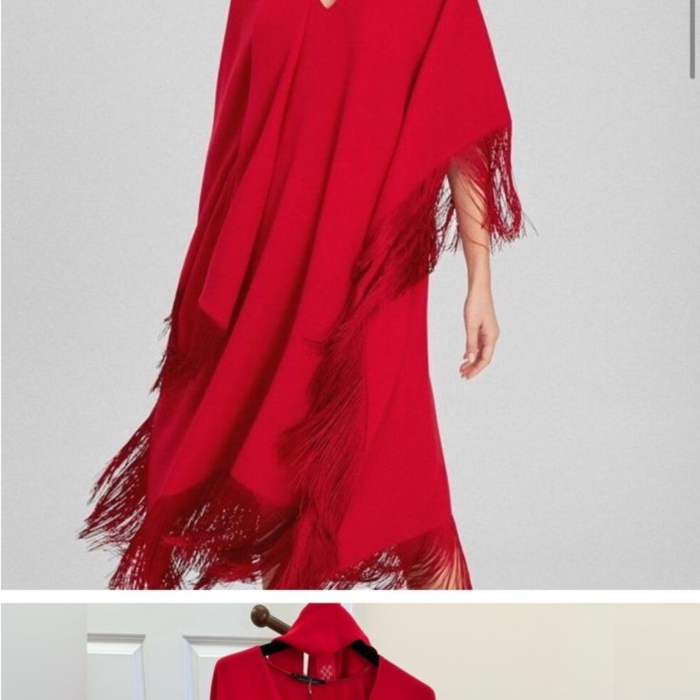 Carolina Herrera Red Asymmetrical Dress